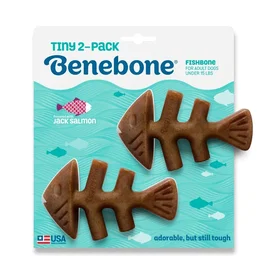 Benebone Fishbone Durable Toy 2-Pack 12cm