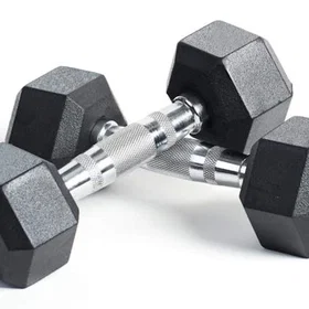Blitz Sport Professional Rubber Hexagonal Dumbbells 2x10kg