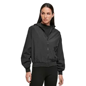 Build Your Brand Crinkle Batwing Jacket (Dame)