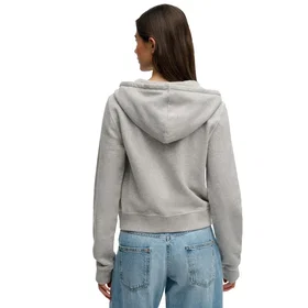Superdry Athletic Essential Crop Full Zip Sweatshirt (Dam)