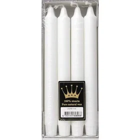 Dinner candles stearin white 9 hours (8)