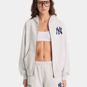 Sporty & Rich Eden Crest Cropped Zip Hoodie (Women's)