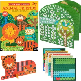 Petit Collage Animal Friends Mosaic Sticker Book 9781797237541