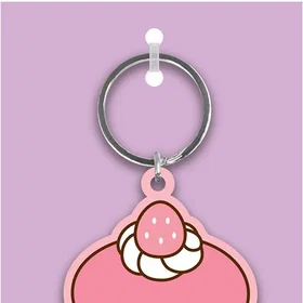 Pusheen Strawberry Nøkkelring