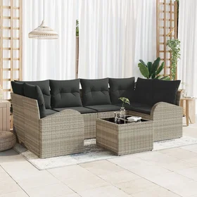 vidaXL Garden Sofa Set with Cushion 7 Pieces 3354611