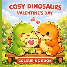 Konges Sløjd Cosy Dinosaurs Färgläggningsbok