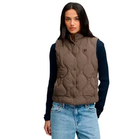 Superdry Onion Quilt Crinkle Snap Vest (Dam)