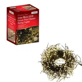 Christmas Micro LED Cluster Light String (680 Lights, 5.6m)