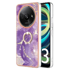 Marmormönstrat Case with Ring Holder for Xiaomi Redmi A3/Xiaomi Poco C61