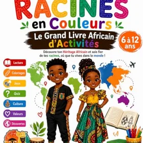 Mes Racines en Couleurs Färgläggningsbok för barn