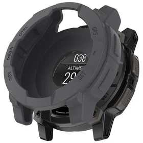 Inskal Garmin Instinct 3 AMOLED Solar 45mm Bumper Case (Grå)