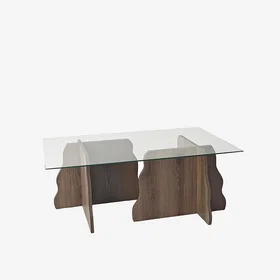 Hanah Home Sohvapöytä Canyon 105x65x40 cm Puupaanulevy|Lasi