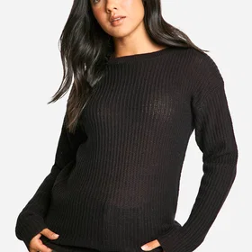 Boohoo Maternity Crew Neck Jumper (Women's)