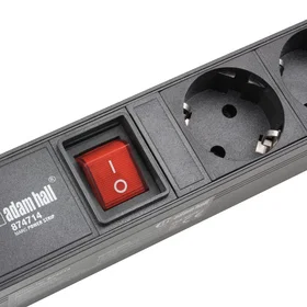 Adam Hall Mains Block 12-Way Power Strip 874714
