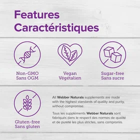 Webber Naturals Magnesium Bisglycinate 200mg 240g Pulver