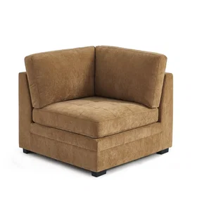Sorelh Canapé d'angle 1 place en tissu chenille