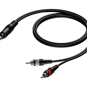 ProCable ProCab Jack mono till 2 x RCA Kabel 1.5m CAB715-1,5