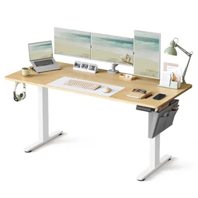 Songmics Bureau Électrique Réglable en Hauteur 160x70cm