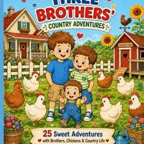 Three Brothers’ Country Adventures Färgläggningsbok