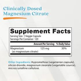 Doctor's Best Magnesium Citrate 125mg 120 Capsules