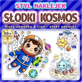 Słodki Kosmos Färgläggningsbok för Barn Vuxna Och Seniorer