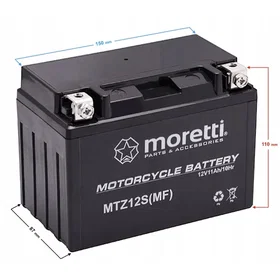 Moretti Parts & Accessories AGM MTZ12S(MF) 12V 11Ah