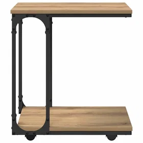 vidaXL Side Table Artisan Oak 50 x 35 x 55.5 cm