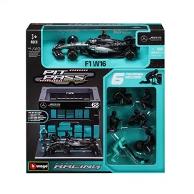Bburago 1/43 Mercedes-AMG F1 W16 2025 Pit Pass Diorama George Russell (B18-38458