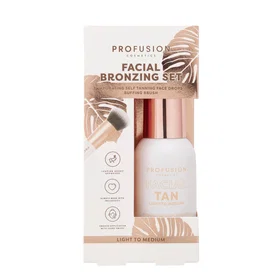 Profusion Facial Bronzing Set Vaalea Keskivihertävä Lahjakortti (Kasvojen Itsevy