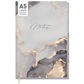 Häfft Anteckningsbok A5 Linjerad "Grey Marble"