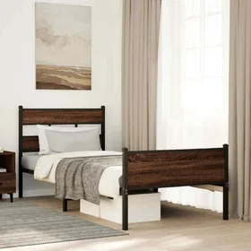 vidaXL Sängram utan madrass 75x190cm 4017334