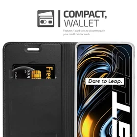 Cadorabo Wallet Case with Magnetic Closure Kickstand and Card Slot for Realme GT