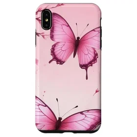 Lux-Case iPhone Xs Max embossment hybrid case Butterfly and Flower Flerfärgad