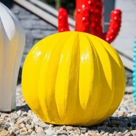 Wanda Statue Cactus Jaune Ciment 20cm