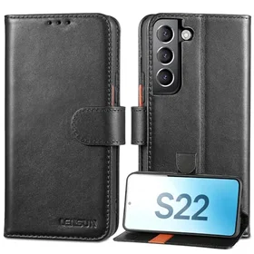 LENSUN Étui portefeuille pour Samsung Galaxy S22 5G