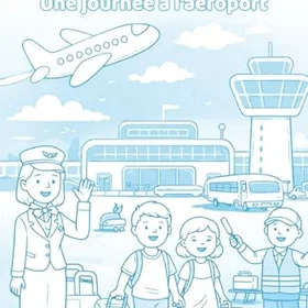 Colorie Une Journée À L'aéroport Färgläggningsbok
