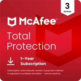 McAfee Total Protection Antivirus 3 Laitetta 1 Vuosi