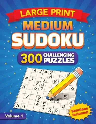 Large Print Medium Sudoku: 300 Challenging Puzzles