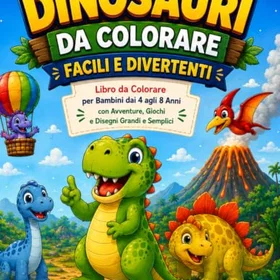 Dinosauri Da Colorare Färgläggningsbok för barn