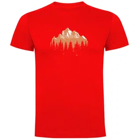Kruskis Forest Silhouette Röd Kortärmad T-shirt (Herr)