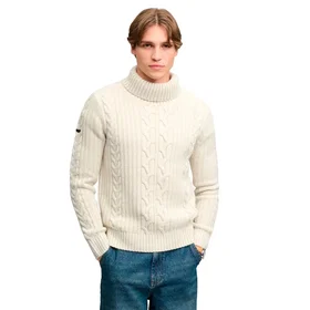 Superdry Jacob Cable Roll Neck Jumper Sweater (Herr)