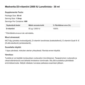 Medverita Vitamin D3 2000IU 30ml