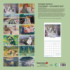 Edvardson E. Munch Veggkalender 2027 30x30cm