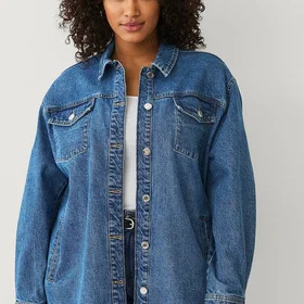 Ellos Oversized Denim Jacka (Dam)