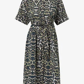 Costamani Leopard Print Midi Dress