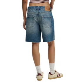 Superdry Mid Rise Baggy Denim Shorts (Femme)