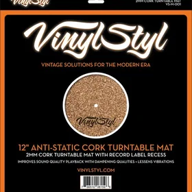 Vinyl Styl Antistatisk Kork Drejeskivmatta