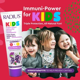 Radius Kids Super Duper Immuni-Power Bubble Berry Mint Tandpasta 71g