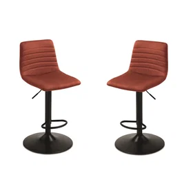 MondoViro Lot de 2 tabourets en tissu 45x45x90cm