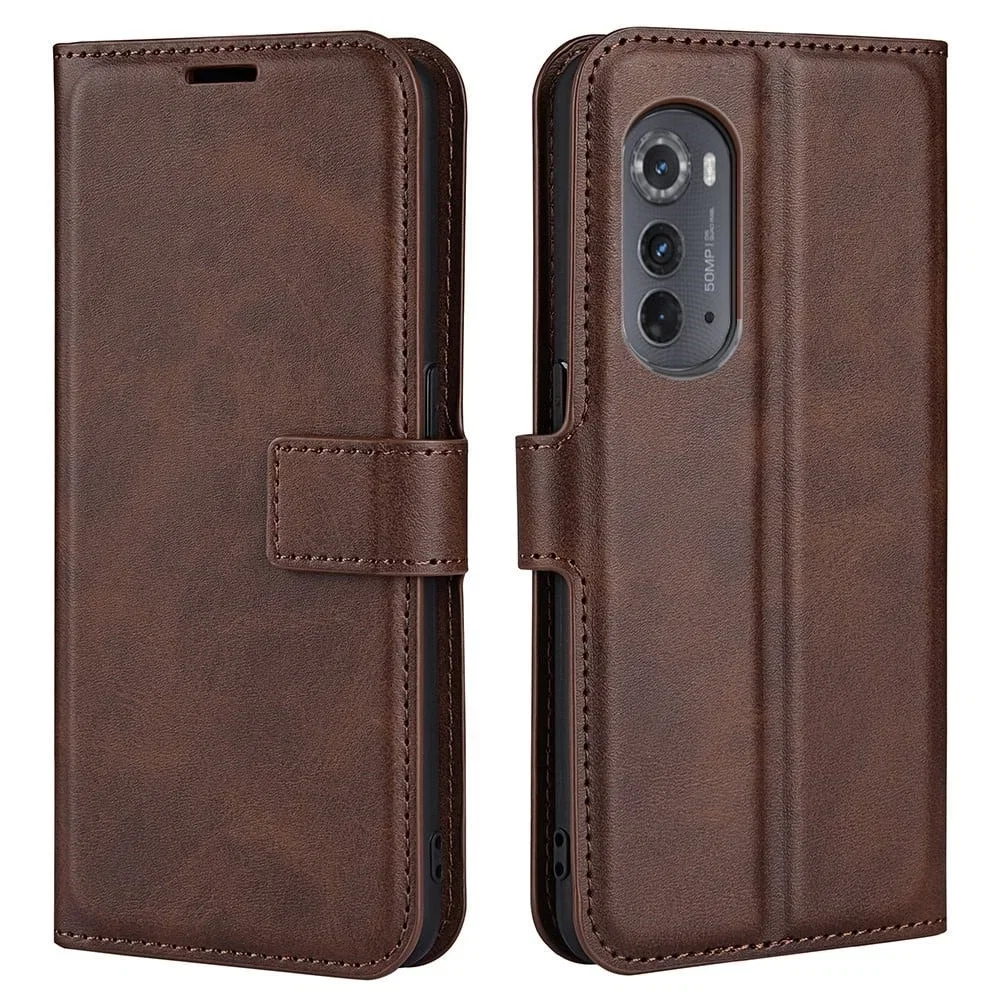 Nahkakotelo Leather Wallet Case for Motorola Moto Edge 2022